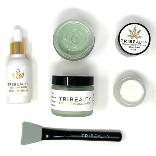 CBD Skincare Bundle - Eye Cream, Face Mask & Collagen Boosting Serum