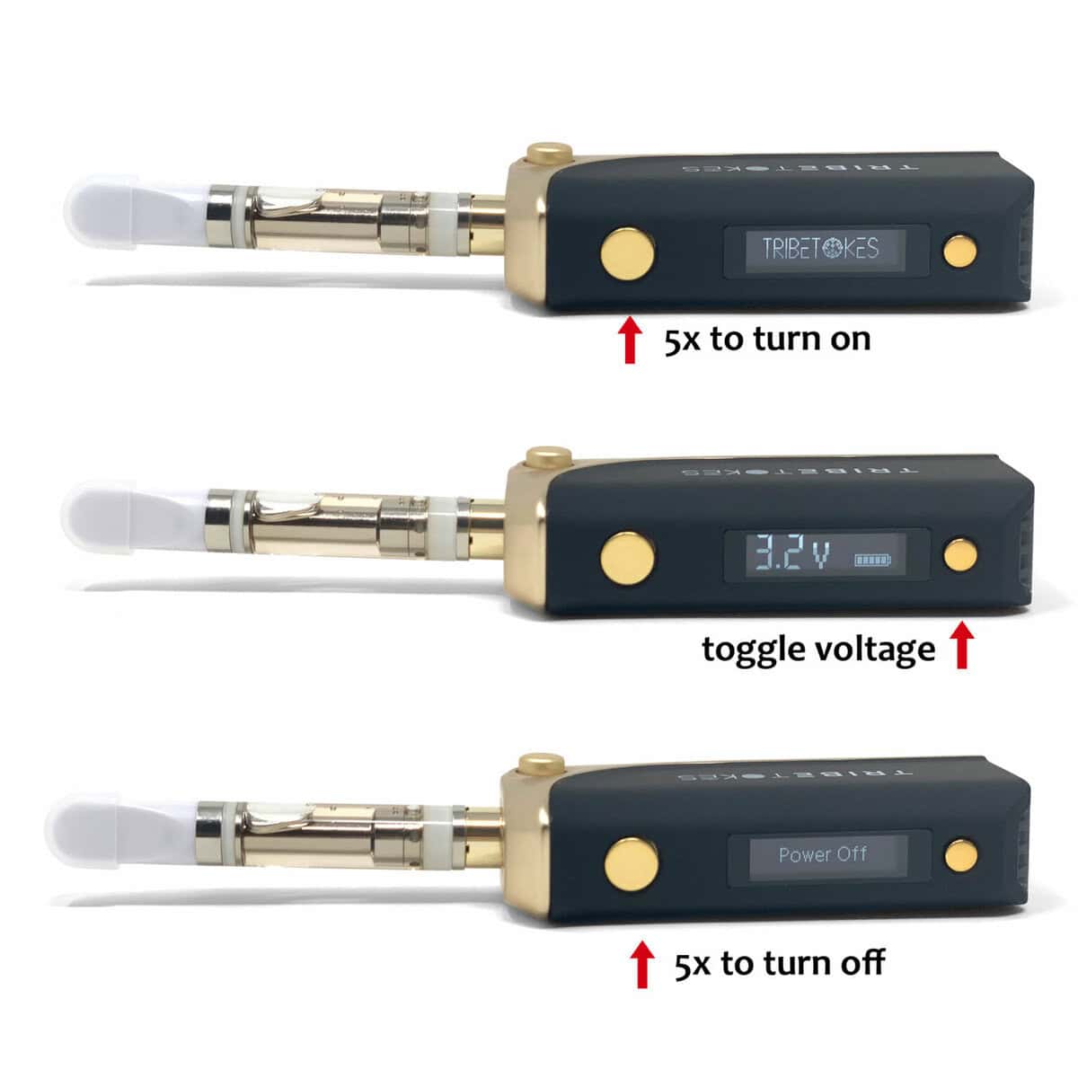 Saber "Car Key" Discreet Vape Battery Foldable, Travel Friendly