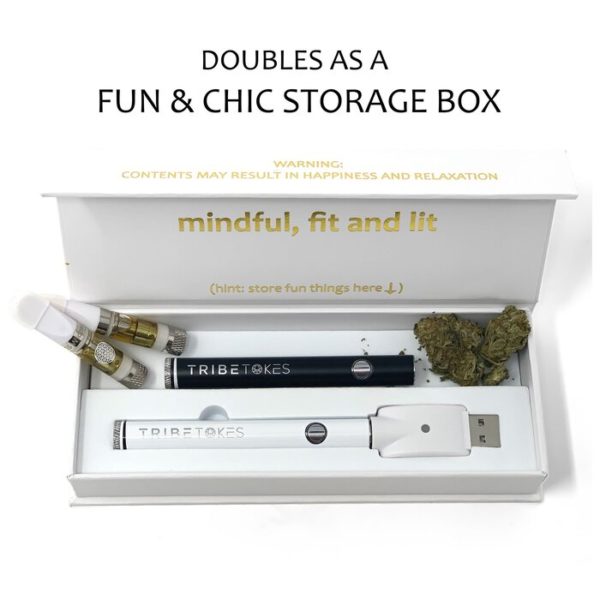 The Wand Adjustable Voltage Vape Pen & Storage Box – White (Battery Only)