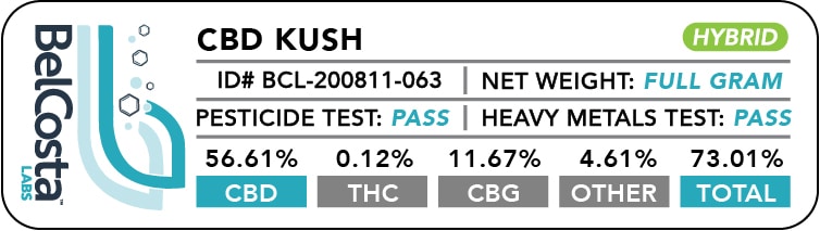 cbd kush lab tests